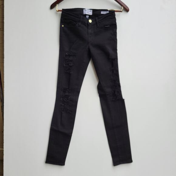 Frame Denim Distressed Skinny Jeans 24 - Picture 1 of 12